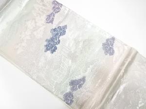 樹木に屋敷模様織り出し 袋帯